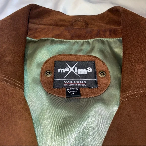 Maximo Wilsons Classic Brown Suede Western Belted Jacket Women's XL Vintage Y2K - Picture 10 of 16